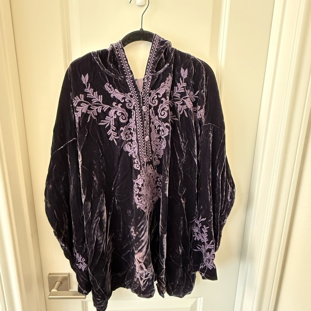 Johnny Was Deep Velvet Hoodie